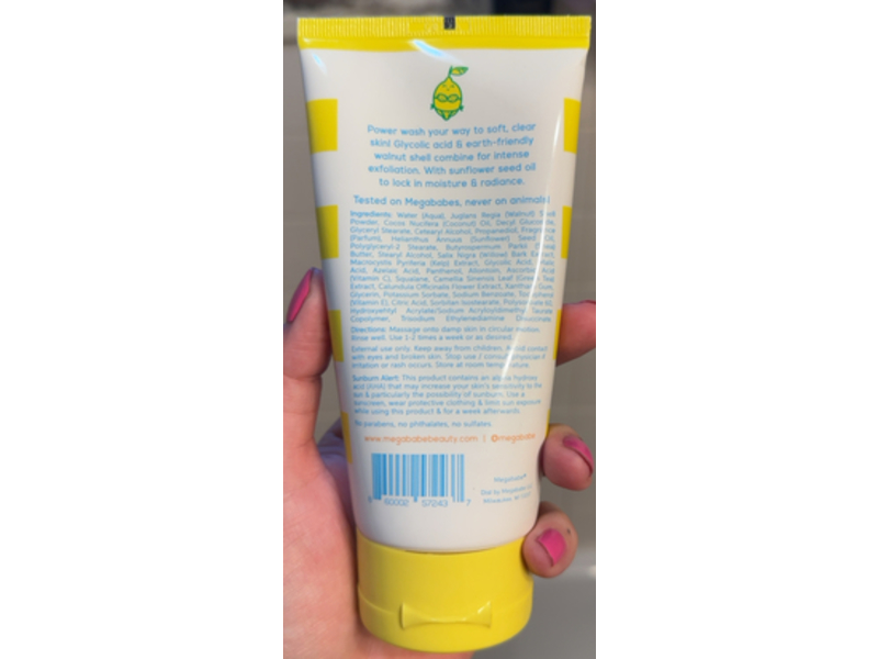 Megababe Sunny Body Scrub, Power Wash, 6 fl oz/177 mL