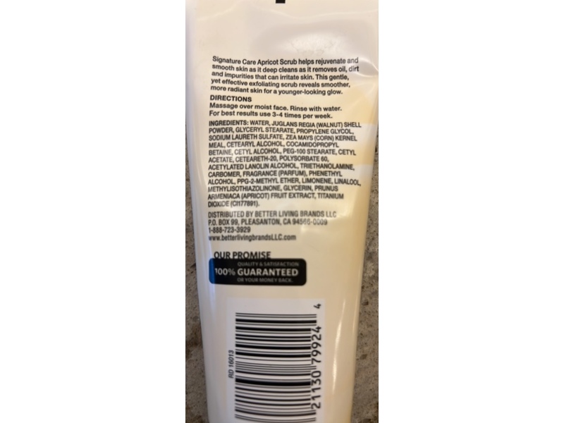 Signature Care Skin Refreshing Apricot Scrub, 8 oz/227 g