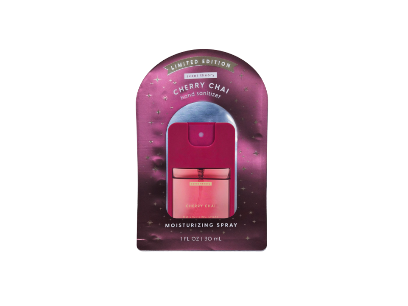 Scent Theory Hand Sanitizer Moisturizing Spray, Cherry Chai, 1 fl oz/30 mL