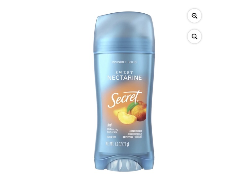 Secret Invisible Solid Antiperspirant Deodorant, Sweet Nectarine, 2.6 oz/73 g