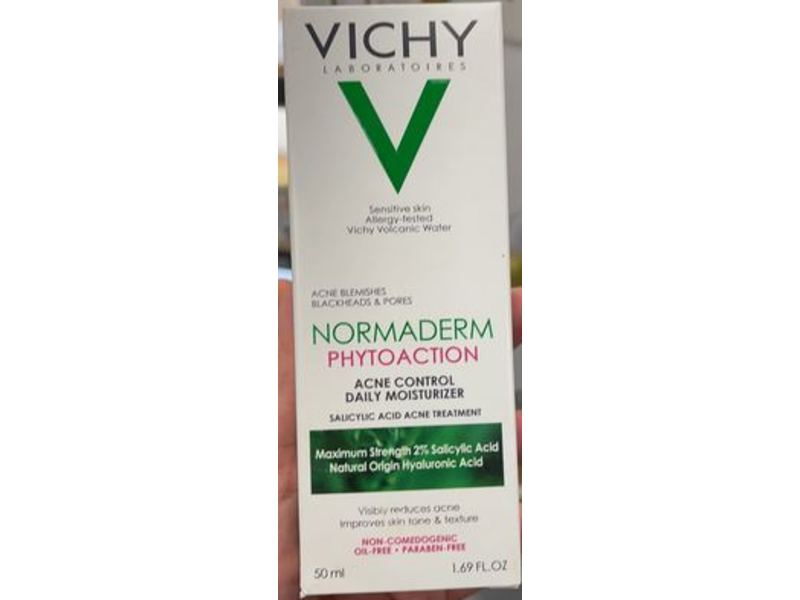 Vichy Laboratories Acne Control Daily Moisturizer, Normaderm Phytoaction, 1.69 fl oz/50 mL