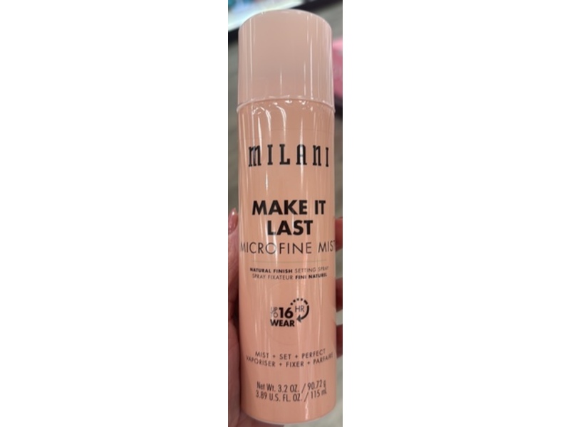 Milani Make It Last Microfine Mist Setting Spray, Natural Finish, 3.89 fl oz/115 mL