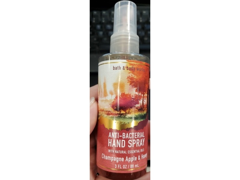 Bath & Body Works Anti-Bacterial Hand Spray, Champagne Apple & Honey, 3 fl oz/88 mL