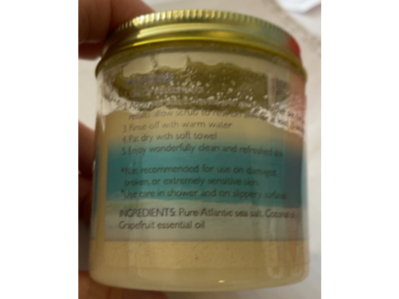 Florida Salt Scrubs All Natural Sea Salt Scrub, Grapefruit