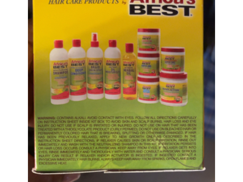 Africa's Best Herbal Intensive Dual Conditioning No-Lye Hair Relaxer System , Extra Virgin Olive Oil