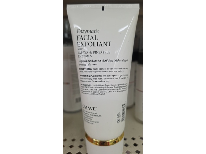 Omave Clinical Skincare Enzymatic Facial Exfoliant, Papaya & Pineapple, 4 oz/170 g