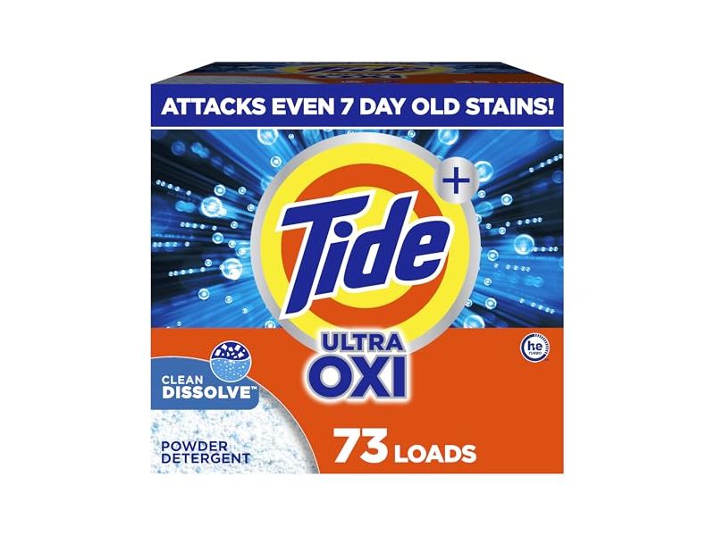 Tide Ultra OXI Powder Detergent, 114 oz/3.26 Kg, 73 Loads