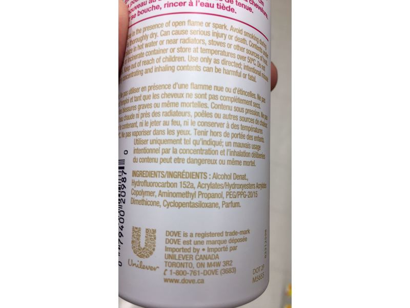 Dove Style + Care Hairspray, Extra Hold, Unscented, 198 g