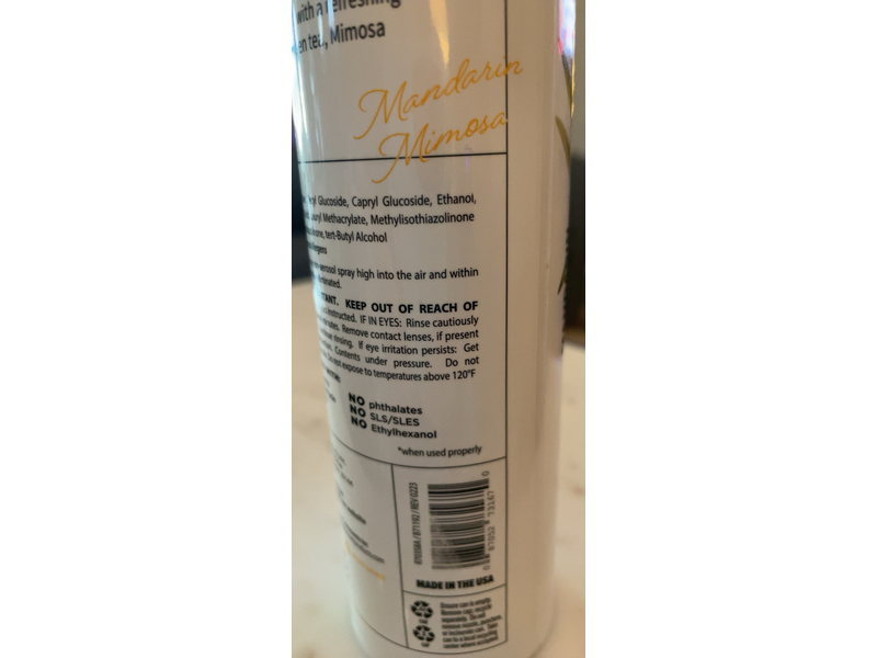 Citrus Magic Herbaceous Odor Eliminating Air Freshener Spray, Mandarin Mimosa, 8 oz/226 g