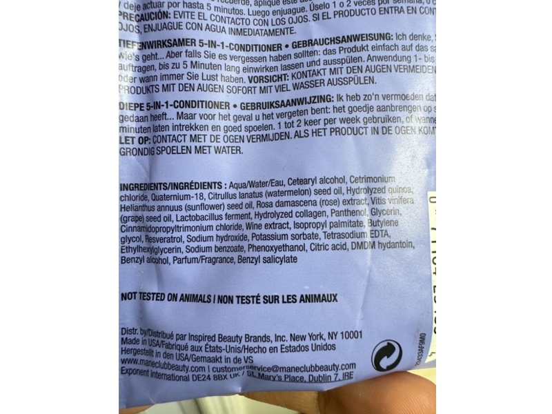 Mane Club Bad Attitude 5 - In - 1 Deep Conditioner, Sweet & Spicy, 1.8 oz/50 g