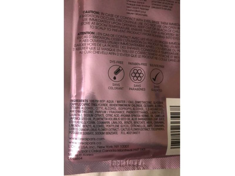 L'Oreal Ever Pure Intense Repair Hair Sheet Mask, Camellia Flower, 1 Count