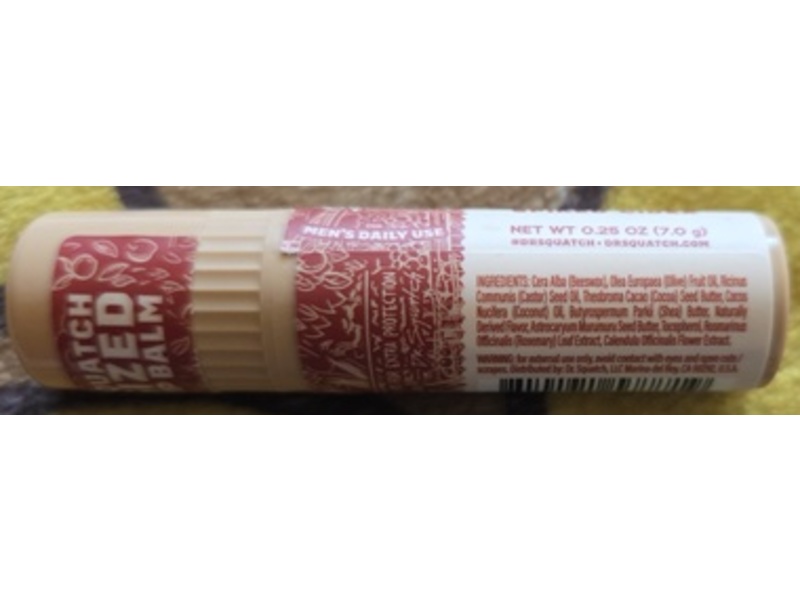 Dr. Squatch Moisturizing Lip Balm, Spiked Cider, 0.25 fl oz/7.0 g