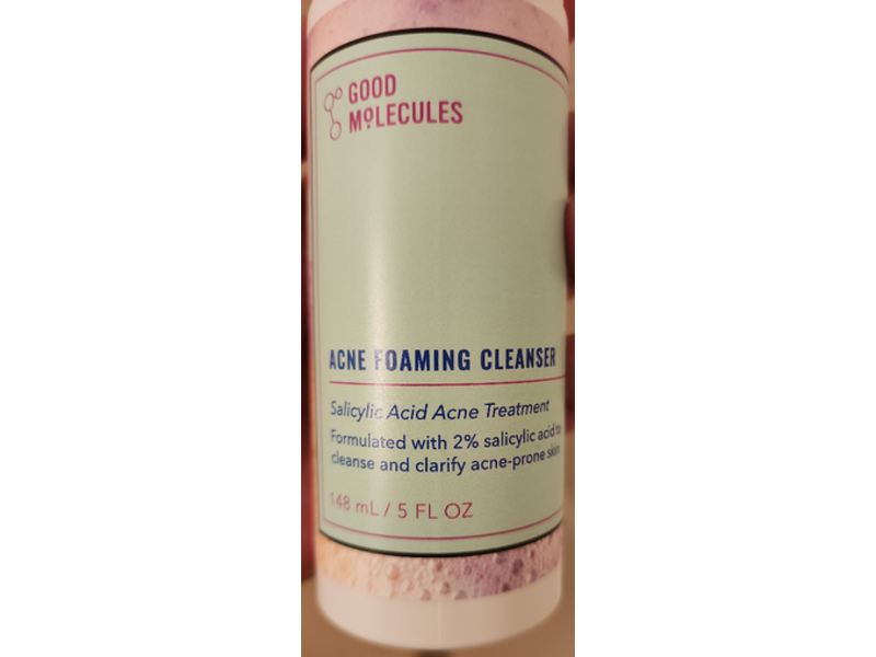 Good Molecules Acne Foaming Cleanser, 5 fl oz/148 mL