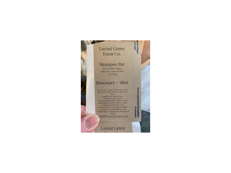 Locust Grove Farm Shampoo Bar, Rosemary Mint