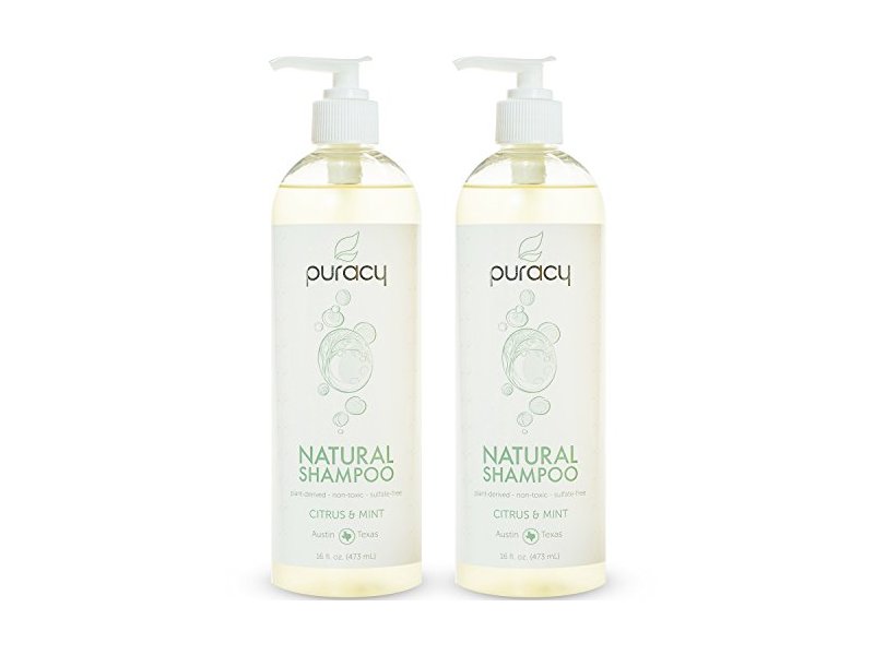 Puracy Natural Daily Shampoo, Citrus & Mint, 16 fl oz (2 pack
