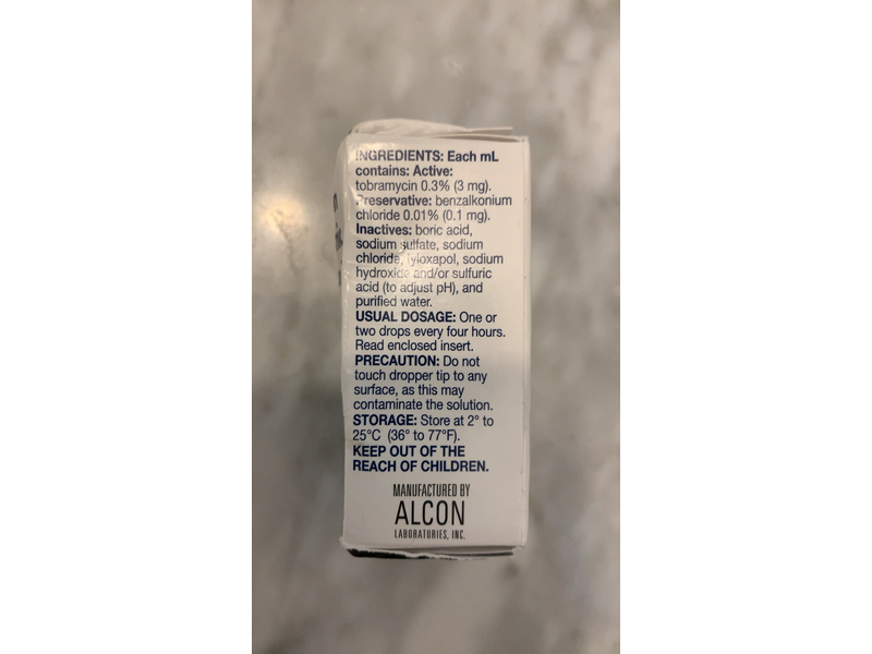 Tobramycin Ophthalmic Solution, USP, 0.3%, 5mL Sandoz, (RX)