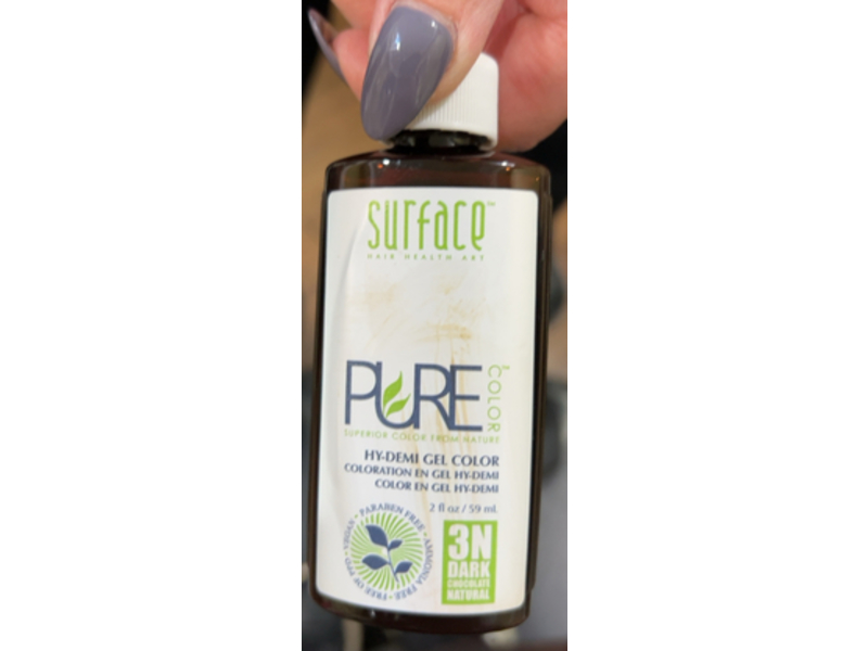 Surface Pure Semi Permanent Color, 3N Dark chocolate Natural, 2 fl oz/59 mL