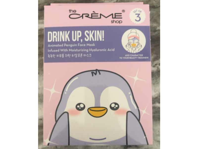 The Creme Shop Drink Up, Skin! Animated Penguin Face Mask, 2.65 oz/75 g