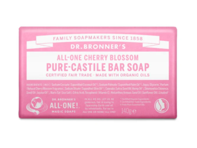 Dr Bronner's All-One Pure Castile Bar Soap, Cherry Blossom, 140 g