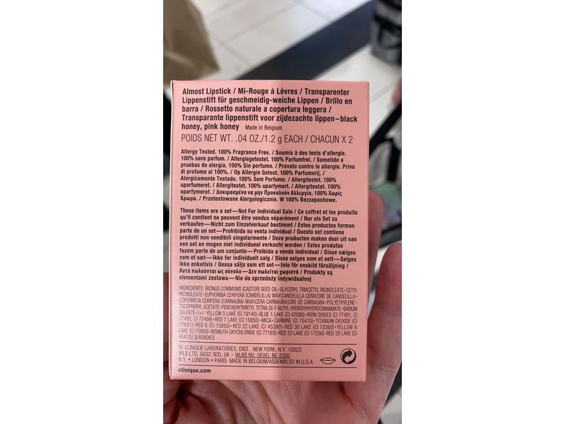 CLINIQUE A Kiss of Sweetness Duo Black Honey & Pink Honey .04 oz / 1.2g each