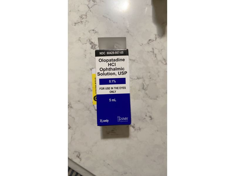 Olopatadine HCl Ophthalmic Solution, USP 0.1%, 5 mL Golden State Medical Supply, Inc (RX)