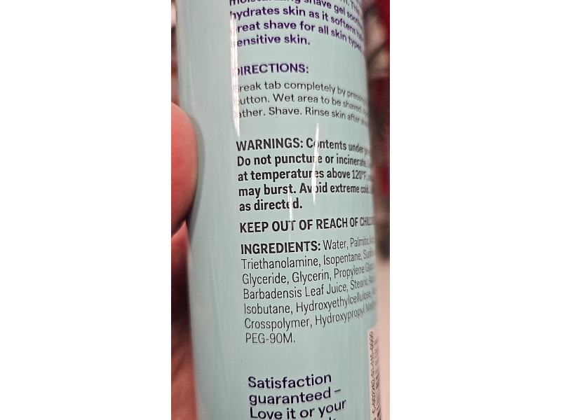 up&up Fragrance Free Shave Gel, 7 oz/198.4 g