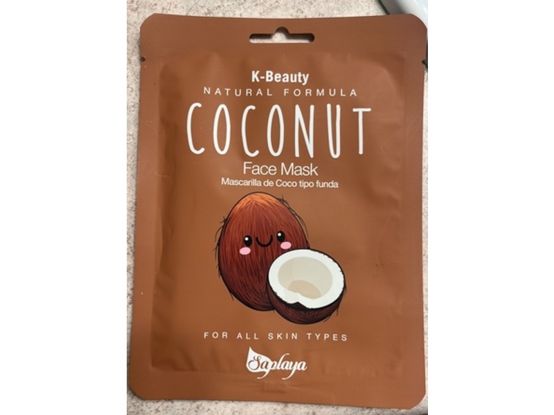 Saplaya Face Mask, Coconut, 0.8 oz/25 mL, Pack Of 6