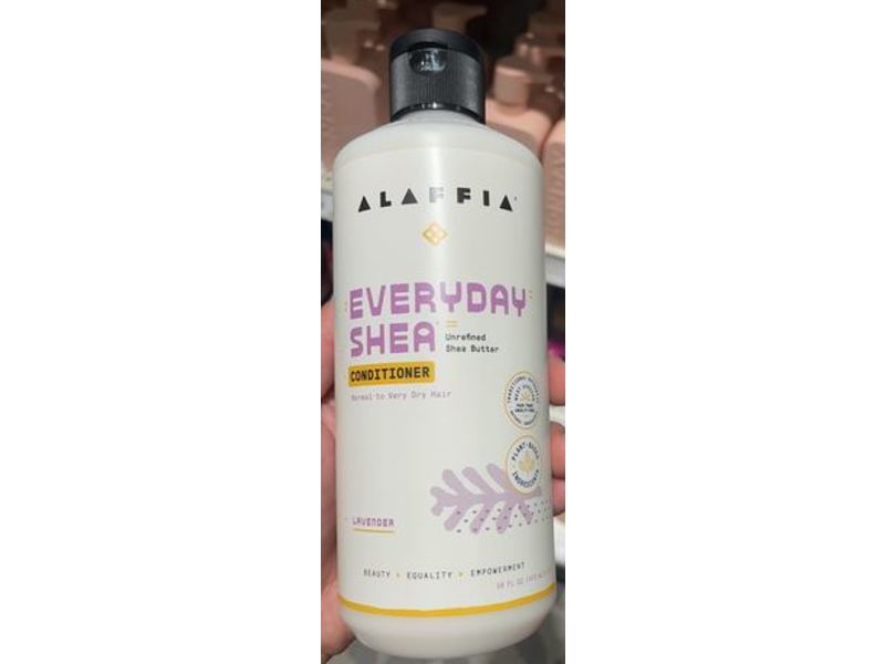 Alaffia Everyday Shea Conditioner, Shea Butter, Lavender, 16 fl oz/473 mL