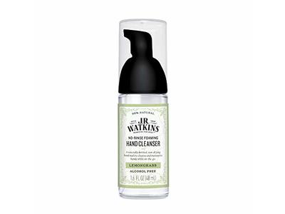 J.R. Watkins No-Rinse Foaming Hand Cleanser, Lemongrass, 1.6 fl oz/48 mL