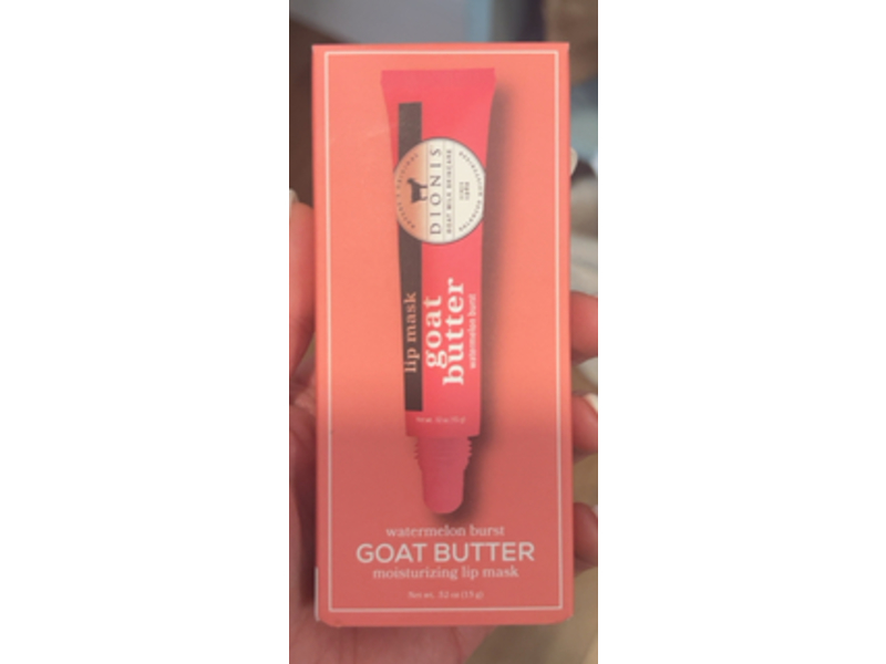 Dionis Goat Butter Overnight Leave On Lip Mask, Watermelon Burst, 0.52 oz/15 g