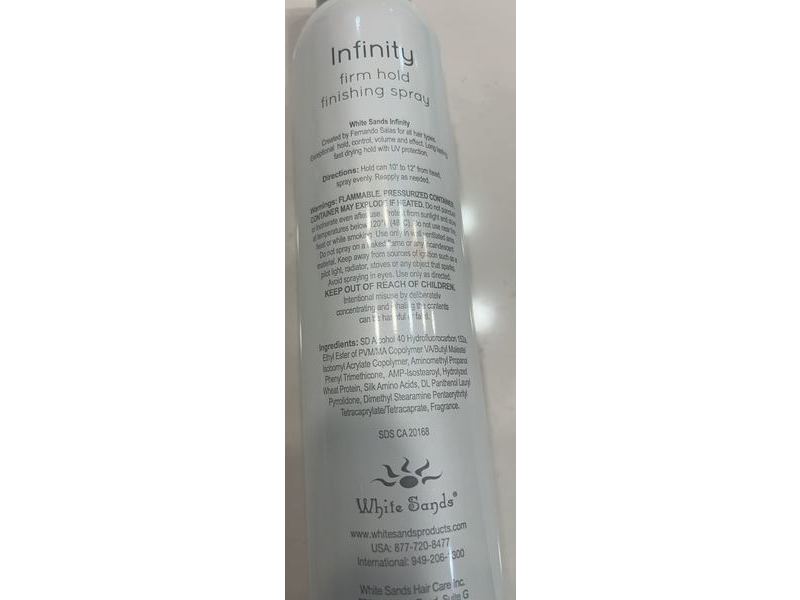 White Sands Infinity Finishing Spray, Firm Hold, 10 oz/284 g