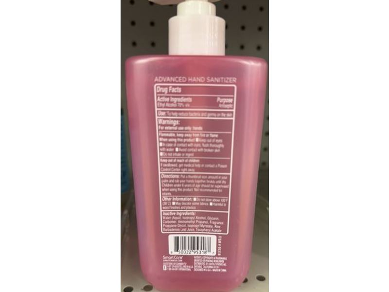 Smart Care Advanced Hand Sanitizer, Sweet Pea, 16.9 fl oz/500 mL
