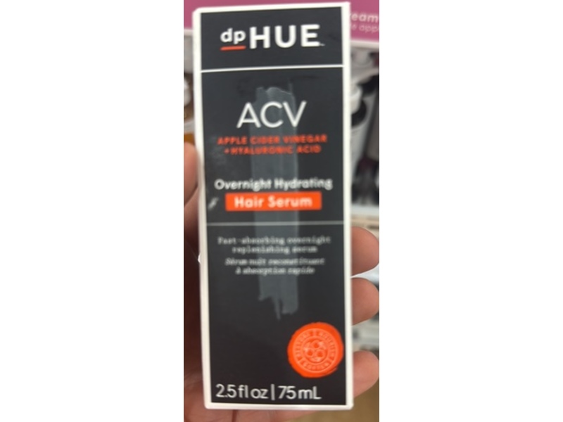 Dphue Overnight Hydrating Hair Serum, Apple Cider Vinegar + Hyaluronic Acid, 2.5 fl oz/75 mL