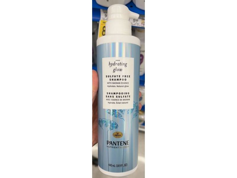Pantene Hydrating Glow Shampoo, Sulfate-Free, 14.9 fl oz/440 mL