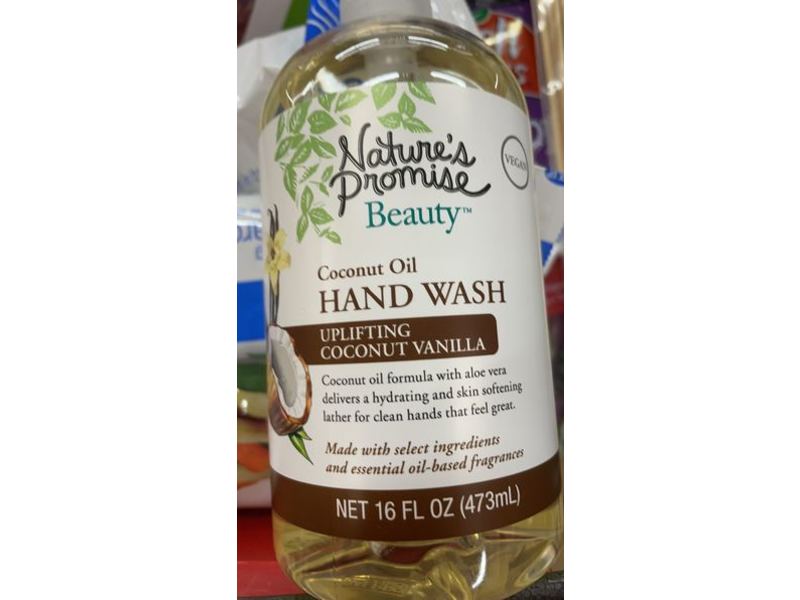 Nature's Promise Beauty Coconut Oil Hand Wash, Uplifting Coconut Vanilla, 16 fl oz/473 mL