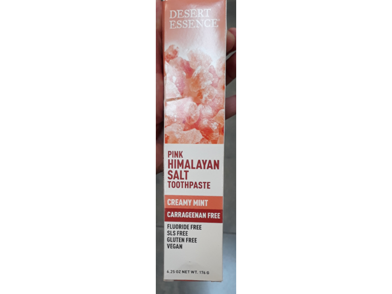Desert Essence Pink Himalayan Sea Salt Toothpaste, Creamy Mint, 6.25 oz / 176 g
