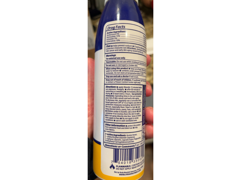 Rocky Mountain Sunscreen Spray, SPF 50, 6 oz, Pack Of 3