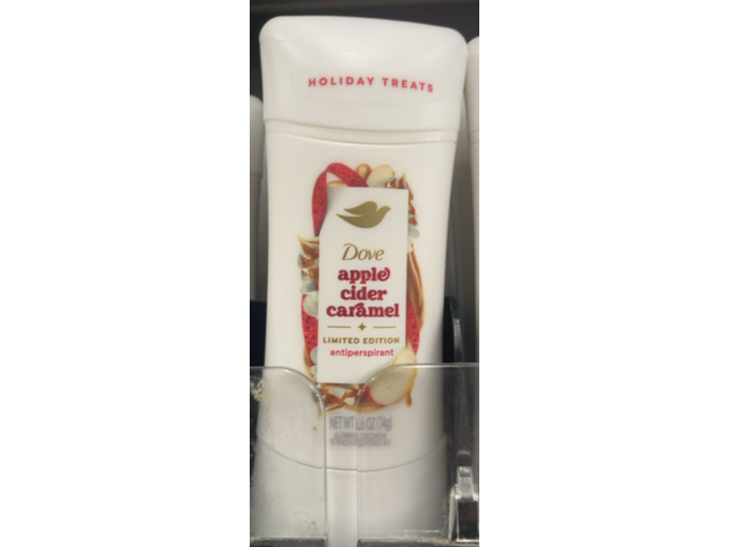 Dove Holiday Treats Limited Edition Antiperspirant, Apple Cider Caramel, 2.6 oz/74 g