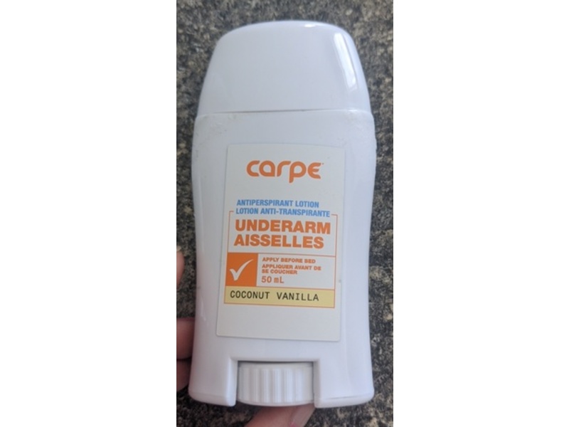 Carpe Antiperspirant Lotion, Coconut Vanilla, 50 mL
