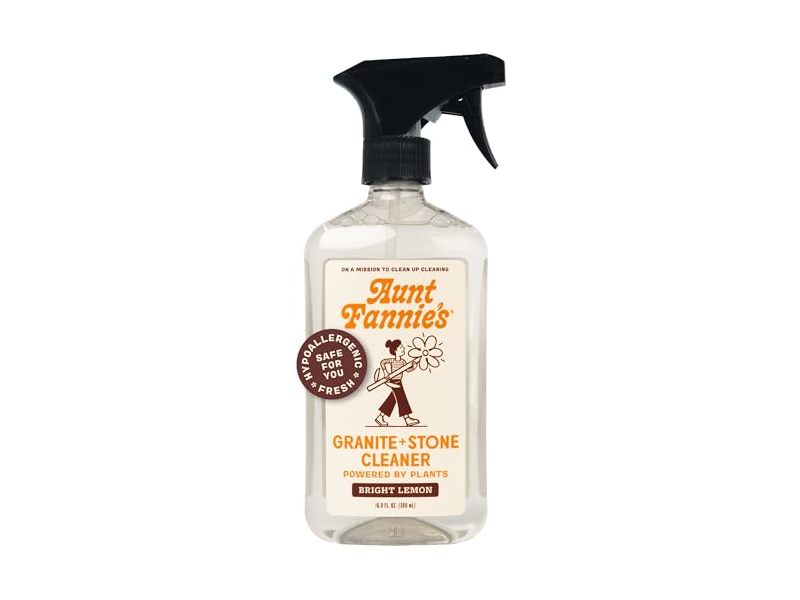Aunt Fannie's Granite & Stone Cleaner, Bright Lemon, 16.9 oz/500 mL
