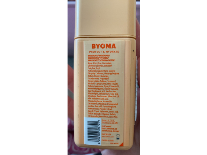 Byoma Barrier Boosting Sunscreen, Ultralight Face Fluid, SPF 50, 1.69 fl oz/50 mL