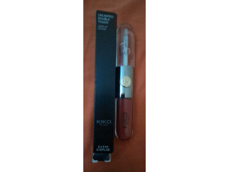 Kiko Milano Unlimited Double Touch Liquid Lipstick, Satin Currant Red, 0.10 fl oz/3 mL