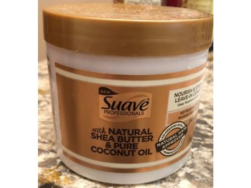 Suave Professionals Leave-In Conditioner, Natural Shea Butter & Coconut Oil, 13.5 fl oz/400 mL