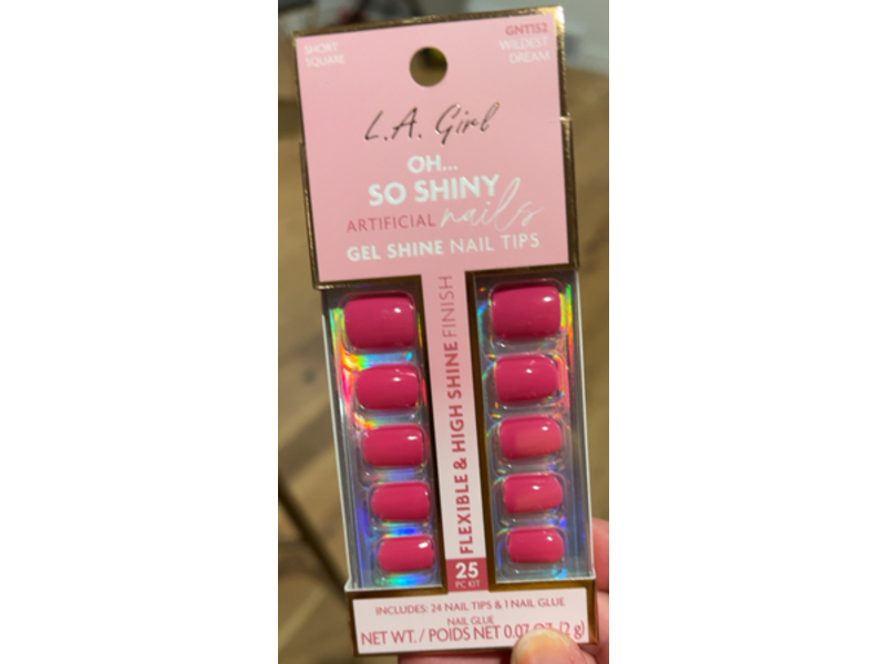 L.A. Girl Artificial Nail Oh So Shiny, Wildest Dream, 0.07 oz/2 g, 24 Count