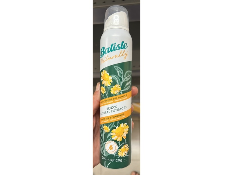 Batiste Dry Shampoo, Green Tea & Chamomile Light, 120 g