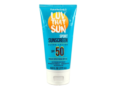 Fruit Of The Earth Luv That Sun Sport Sunscreen Ultra Lotion, SPF 50, 6 fl oz/177 mL