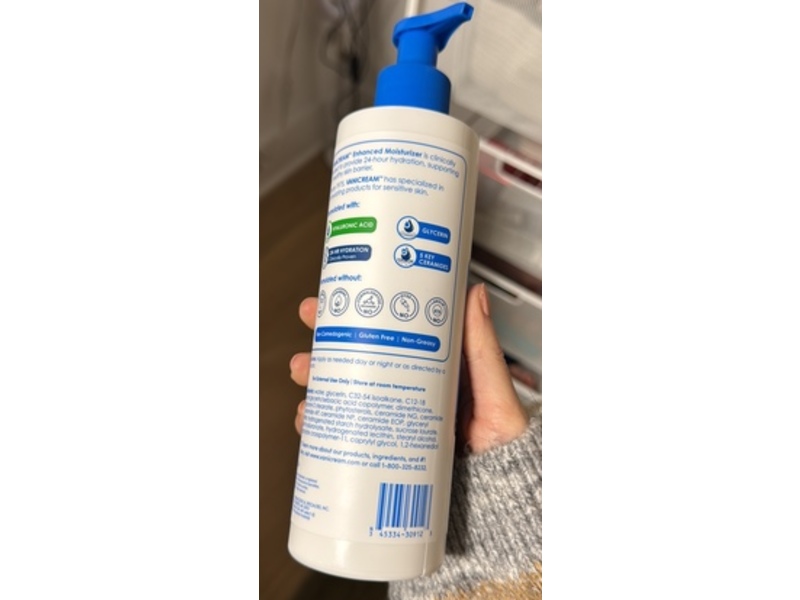 Vanicream Enhanced Moisturizer, Hyaluronic Acid, 12 fl oz/355 mL