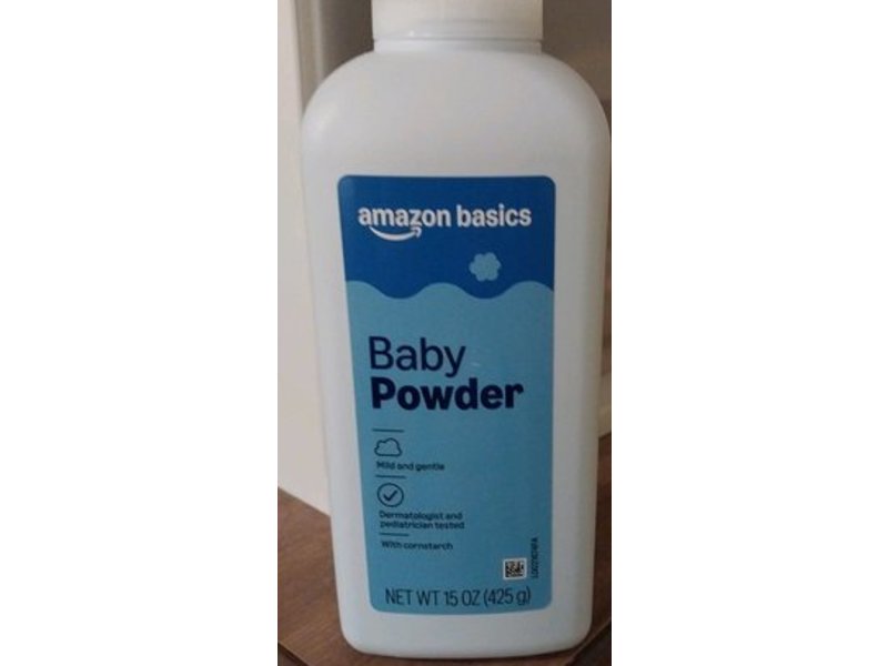 Amazon Basics Baby Powder, Cornstarch, 15 oz/425 g