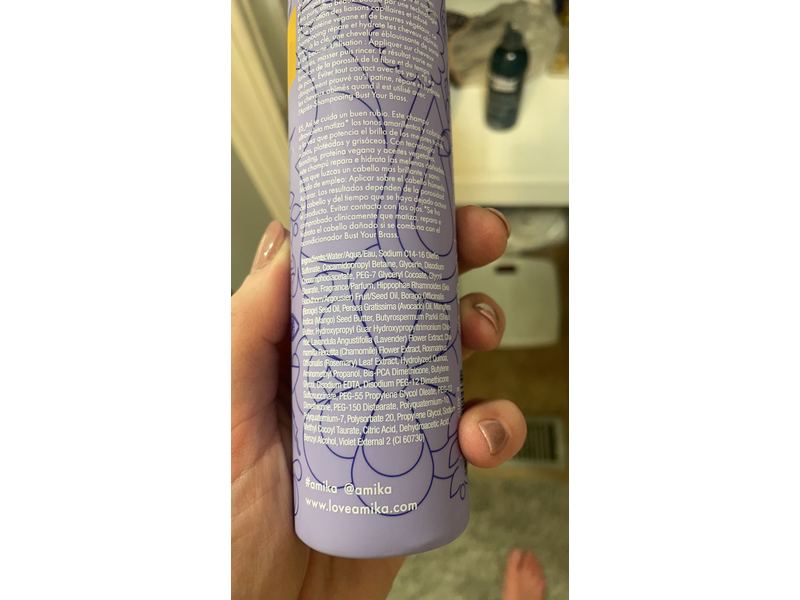 Amika Bust Your Brass Cool Blonde Repair Shampoo, 8 fl oz/236 mL