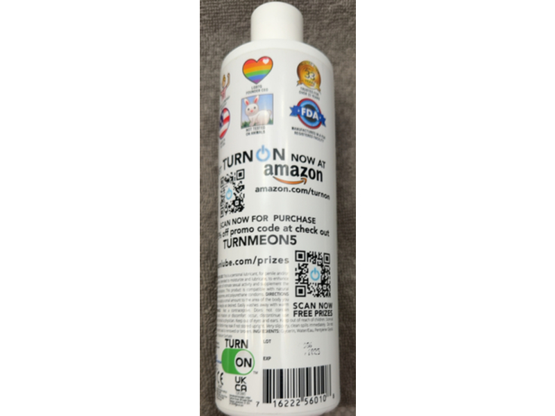 Turn On Water Based Premium Personal Lubricant, 12 fl oz/355 mL